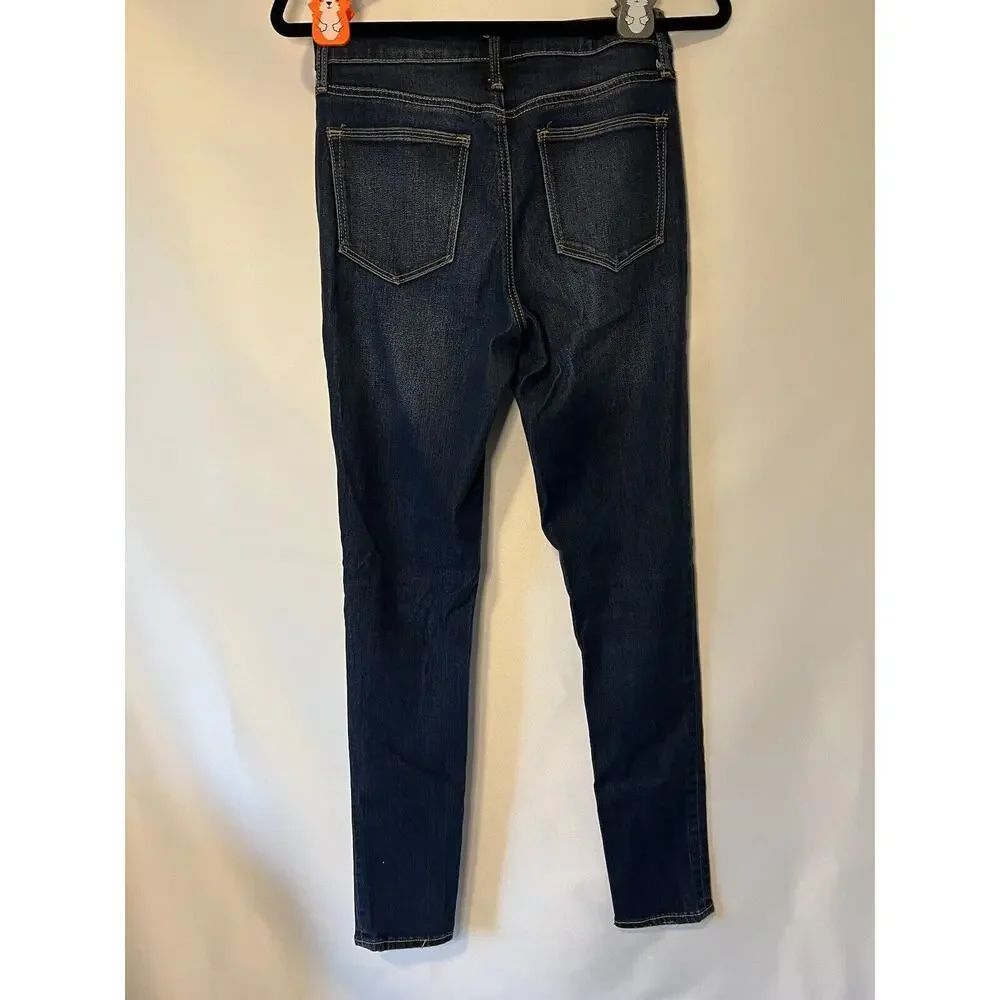 Gap 1969 True Skinny Jeans Women's 26 REG Blue High Rise Cotton Blend